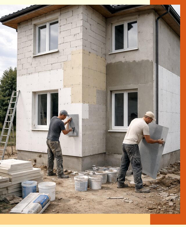 Утепление дома из газобетона в Каменке от 4248 руб./м² — заказать у ТепломастерКам